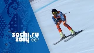 Alpine Skiing  Mens Super Combined  Downhill  Sochi 2014 Winter Olympics [upl. by Lednik]