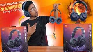 The Best Gaming amp Editing Headphones  JBL Quantum 100 Review [upl. by Ordnassela]