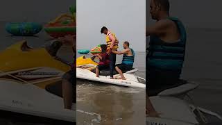 Jet ski in Mumbai Varsoli beach alibagh enjoy love lifeiswhatyoumakeit reels shortvideo [upl. by Bonne886]