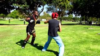 Capoeira vs Muay Thai sparring  Meetup [upl. by Hebert575]