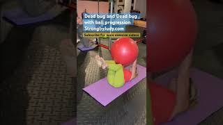 Dead bug exercise and Dead bug with ball StrongbyJudycom [upl. by Aerdnaeel]