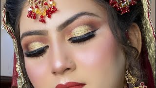 Bridal Cut Crease Eyemakeup  Full Eyeshadow Tutorial ✨✨ [upl. by Nrek]