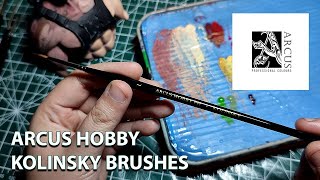 LOCAL KOLINSKY BRUSHES FOR MINIATURE PAINTING  Arcus Hobby Kolinsky Brush [upl. by Carlin]