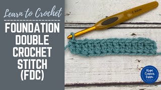 How to Foundation Double Crochet  SLOW INSTRUCTIONS  Double Crochet Chainless Foundation Stitch [upl. by Anivad334]