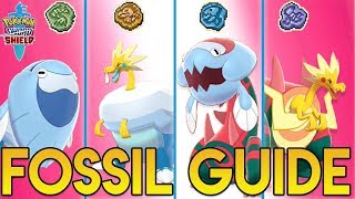 How to get ALL FOSSIL Pokemon in Sword and Shield  Fossil Pokemon Guide [upl. by Sontag]