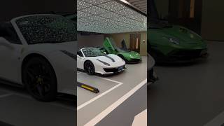 Ferrari 488 Pista vs Lamborghini Aventador SVJ lamborghini ferrari supercars automobile [upl. by Anigue557]