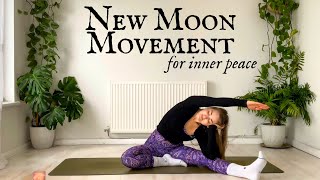 New Moon Movement  Simple Stretch for ✨INNER PEACE ✨ [upl. by Ancell]