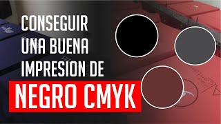 COMO CONSEGUIR NEGRO EXACTO PARA SUBLIMACIÓN  CMYK [upl. by Jake]