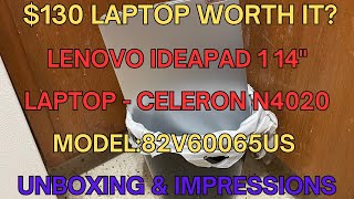 Is this 130 Laptop Worth it Lenovo Ideapad 1 14quot Laptop  Celeron N4020 Unboxing amp Impressions [upl. by Massingill525]