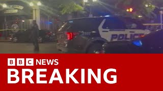 Alabama mass shooting leaves at least four dead and dozens injured  BBC News [upl. by Perce299]