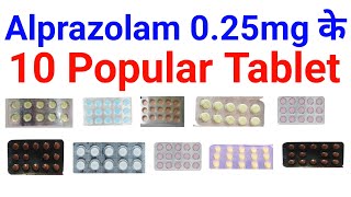 Alprazolam 025mg के 10 popular Tablet  Alzolam 025  Restyle 025  Anxit 025  Zolax 025 [upl. by Novah]