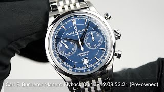 Carl F Bucherer Manero Flyback 0010919085321 Preowned [upl. by Noffihc]