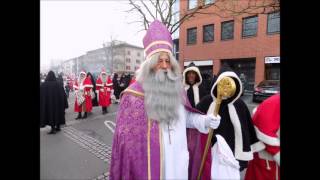 Sankt Nikolaus  Der Bischof mit seinen Samichläusen und Schmutzlis in Kreuzlingen [upl. by Enavi916]