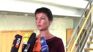 Pressestatement mit Sahra Wagenknecht [upl. by Yerffoej]