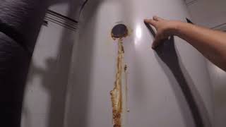 Leaking 250 Gallon Lochinvar Hot Water Tank [upl. by Nithsa]