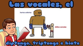 Las VOCALES los DIPTONGOS TRIPTONGOS e HIATOS para niños de PRIMERO DE PRIMARIA [upl. by Ibob]