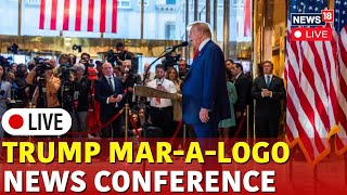 Donald Trump Live  Trumps News Conference At MarALago Against Harris amp Tim Walz Live  US News [upl. by Nomra137]