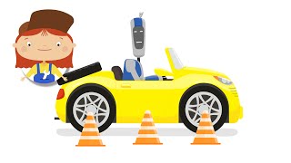 Kids vehicles amp a robot for kids Construction vehicles with dr McWheelie A family cartoon [upl. by Lerak]