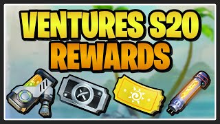 VENTURES SEASON 20 REWARDS LOADOUTS TIPS amp TRICKS  Fortnite Save the World [upl. by Trebbor904]