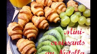 Croissants au Nutella Recette très RAPIDE [upl. by Nnyleuqaj187]