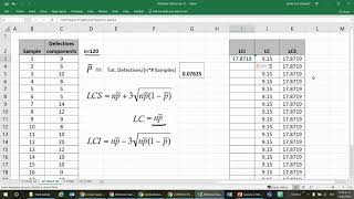 Cómo realizar Carta de Control nP para atributos en Excel [upl. by Corene]