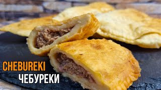 Simple Chebureki  Tschebureki recipe  dumplings with minced meat  чебуреки [upl. by Alram]