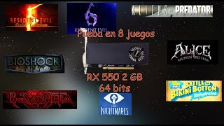 Prueba de Rendimiento rx 550  2 GB  64 bits  juegos test [upl. by Emil]