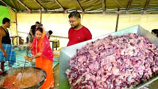 এই প্রথমবার আমাদের বাড়িতে 70kg খাসির মাংস রান্না হলো  mutton curry recipe [upl. by Eran]