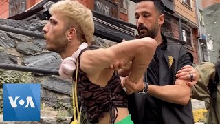 Turkish Police Chase Detain Protesters at Istanbuls Trans Pride Parade  VOA News [upl. by Ecille]