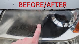 DIY Fix yellowed headlights with DOT3 Brake Fluid does it Work [upl. by Hasan446]