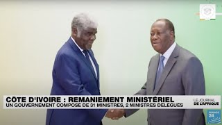 Côte dIvoire  le gouvernement Beugré Mambé 1 dévoilé • FRANCE 24 [upl. by Naicul526]