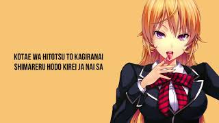 Shokugeki no Soma Ending  Kyokyo Jitsujitsu nanoRIPE Lyric [upl. by Bj]