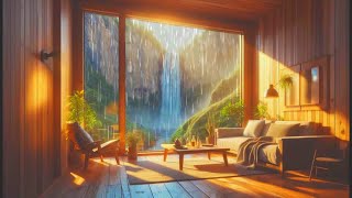 4K 10 hours  Tropical Storm Window with Rain amp Thunder  relaxation meditation nature123 [upl. by Allistir629]