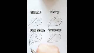 How To Draw Rain EASY Tutorial 🌧shorts rain art [upl. by Solohcin]