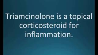 How to pronounce triamcinolone Kenalog Memorizing Pharmacology Flashcard [upl. by Innavoj]