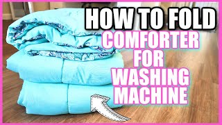 HOW TO FOLD BLANKET IN WASHING MACHINE  WASHING COMFORTER AT HOME [upl. by Manfred]