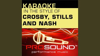 Wasted On The Way Karaoke Lead Vocal Demo In the style of Crosby Stills and Nash [upl. by Fruin]