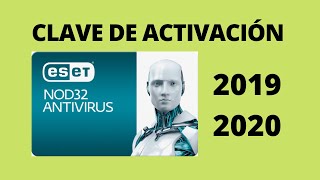 Eset NOD32  Claves de Activación 2019  2020 [upl. by Butler]