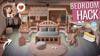 Using COUNTERS and PARTITIONS in a Bedroom  ACNH Speed Build  Animal Crossing New Horizons HPP [upl. by Haraz302]