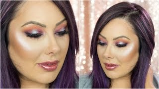 Purple amp Coral Makeup Tutorial  Makeup Geek [upl. by Hillinck870]