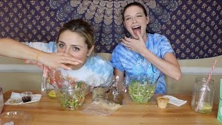 CHOP STOP MUKBANG Healthy Salads [upl. by Ylro]