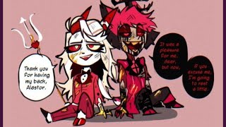 Charlie and Alastor After the Battle Hazbin Hotel Comic Dub [upl. by Asusej]