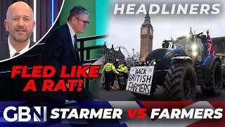 Starmer FLEES Like A RAT From Farmers At Labour Conference Amid Inheritance Tax Feud [upl. by Runck206]