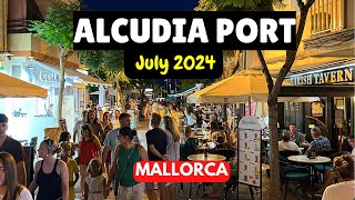 Packed in Alcudia Port amp Bus Stop Bedlam Mallorca Summer 2024 [upl. by Thirzia]