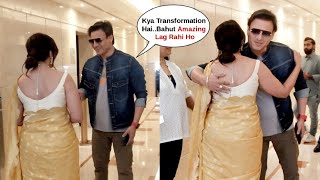 Vivek Oberoi Surprise By Sonali Kulkarni Transformation At Dharavi Bank Press Meet [upl. by Purdum]