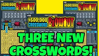 PA LOTTERY 🔵 500000 CROSSWORD BLOWOUT SCRATCH OFF TICKETS scratchers [upl. by Yerhpmuh]