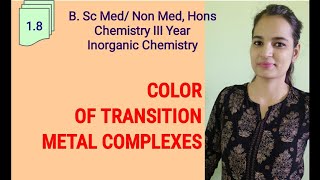 Color of Transition metal complexesCuSO4Ch1L8 BScMed NonMed HonsChem 5th Sem InorganicChem [upl. by Nuarb]