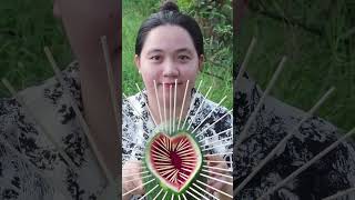 Survival Skills SIMPLE And Very USEFUL with water melon eel trap bushcraft outdoor camping [upl. by Suirauqed]