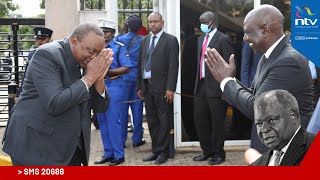 DP Ruto receives President Uhuru Kenyatta at Parliament to view Kibakis body [upl. by Seerdi]