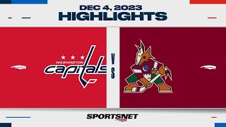 NHL Highlights  Capitals vs Coyotes  December 4 2023 [upl. by Ymac]